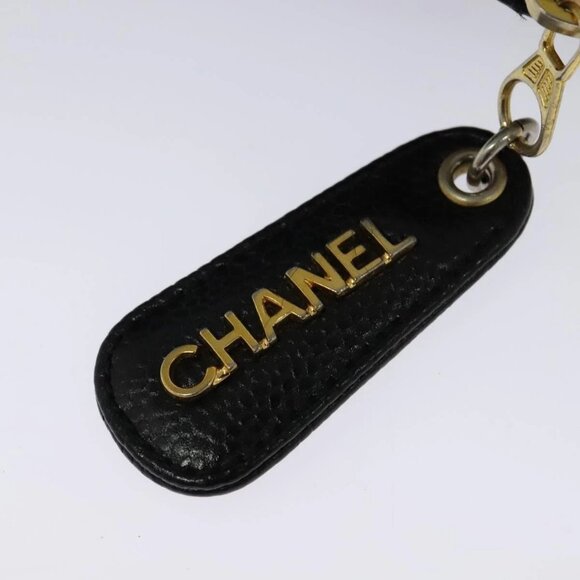 CHANEL Chain Shoulder Bag Grained Calf Skin Black Gold - Picture 9 of 16
